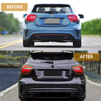 Morden Luxury A45 Carbon Fiber Rear Lip Bodykit for 13-18 A grade Car Bumpers Car Parts