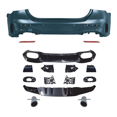Upgrade to A35 AMG Hatchback 2019 Mercedes-Benz A-Class W177 Rear Bumper and Tail Throat