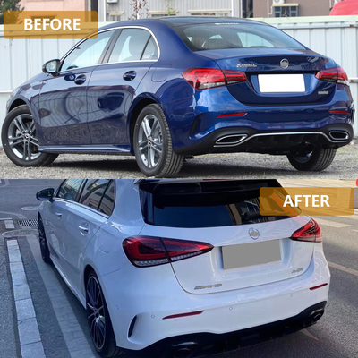 Upgrade to A35 AMG Hatchback 2019 Mercedes-Benz A-Class W177 Rear Bumper and Tail Throat