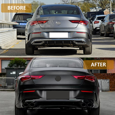 100% Tested Rear Diffuser Lip and Throat Exhaust for Mercedes-Benz CLA W118 2020-2024