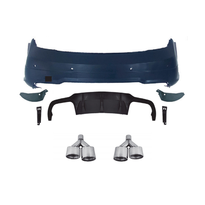2011-2014 C Grade Car Model Rear Bumper Upgrade with Diffuser and Exhaust Tailpipe