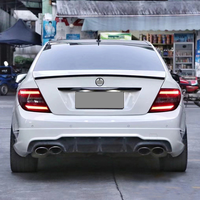 2011-2014 C Grade Car Model Rear Bumper Upgrade with Diffuser and Exhaust Tailpipe