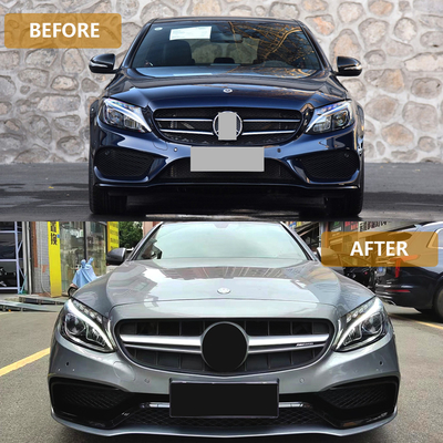 Customized C63 AMG Style Front Bumper Grille for Mercedes Benz C-Class W205 2015-2018