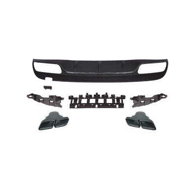 Mercedes-Benz C-Class W205 Rear Bumper Upgrade Rear Diffuser Lip and Throat Exhaust