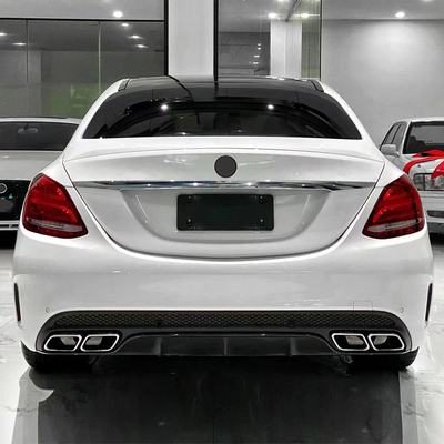 Mercedes-Benz C-Class W205 Rear Bumper Upgrade Rear Diffuser Lip and Throat Exhaust