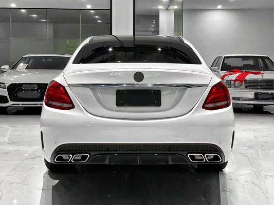 Mercedes-Benz C-Class W205 Rear Bumper Upgrade Rear Diffuser Lip and Throat Exhaust