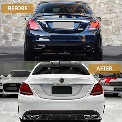 15-18 Mercedes-Benz C-class W205 Body Kit Morden Luxury Design Style Tail Throat Pipe
