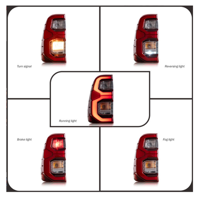 100% Tested 2020- Hilux Rear Taillights Modified Flash LED Tail Lamp For Hilux Rocco