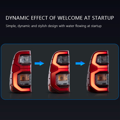 Tested Hiace 2020 Tail Lights for Toyota Hilux Rocco DRL Brake Turn Signal Stop Light