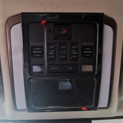 Toyota Tacoma 2024 2025 Car Interior ABS Carbon Fiber Black Head Light Switch Button Cover Trim 1pcs