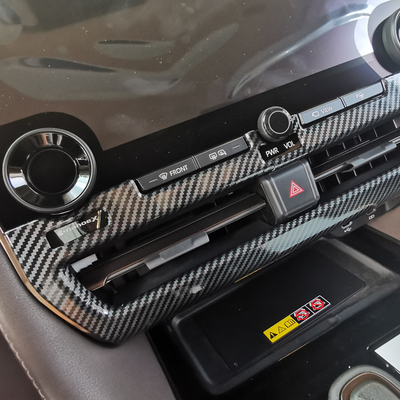 Toyota Alphard Vellfire 2024 Carbon Car AC Air Condition Switch Adjust Decorative Cover Trim