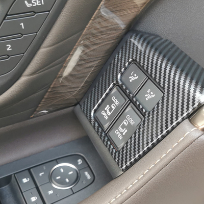2024 Toyota Alphard Carbon Fiber Door Control Switch Cover for ABS Interior Accessories