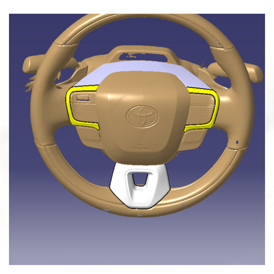 Decoration Design Style Carbon Fiber Steering Wheel Decoration for Toyota Alphard 2024