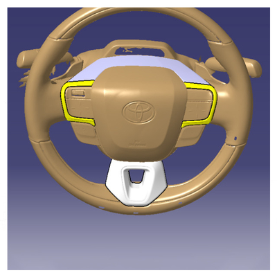 Nomal Toyota 2024 Alphard Vellfire ABS Carbon Fiber Geometric Steering Wheel Trim