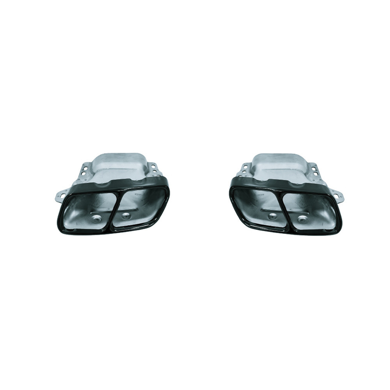 Mercedes-Benz CLA W117 2013-2019 four-out tail throat Black Chrome Exhaust Muffler Pipe