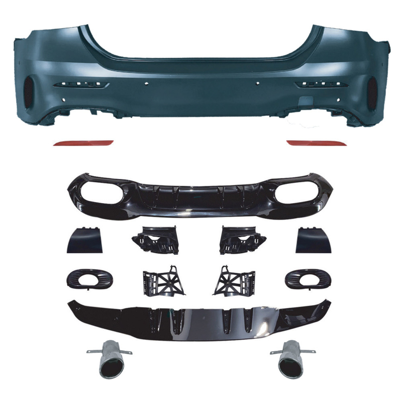 Upgrade to A35 AMG Hatchback 2019 Mercedes-Benz A-Class W177 Rear Bumper and Tail Throat