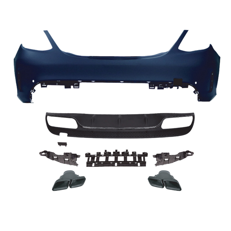 Mercedes-Benz C-Class W205 Rear Bumper Upgrade Rear Diffuser Lip and Throat Exhaust