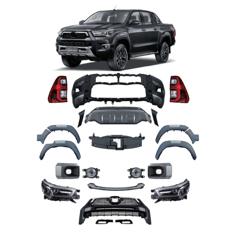 Auto Car with 2021 HILUX ROCCO Type Body Kit in Business/Luxury Design Style