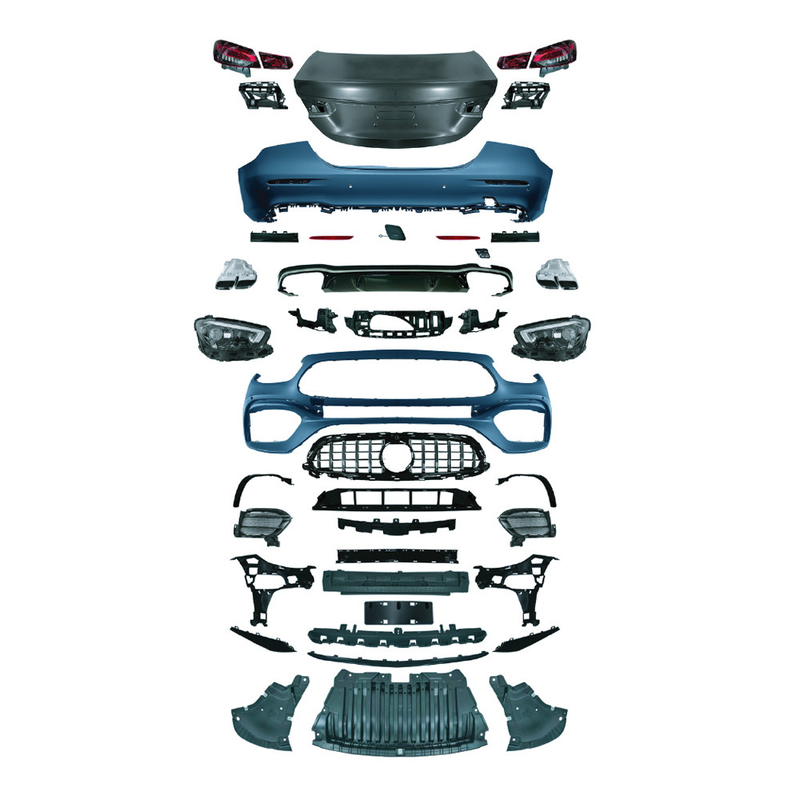 E-Class W213 2016- AMG 21-23 Body Kit Car Bumpers Front Lip Rear Diffuser Exhaust Tips Side Skirts for Benz